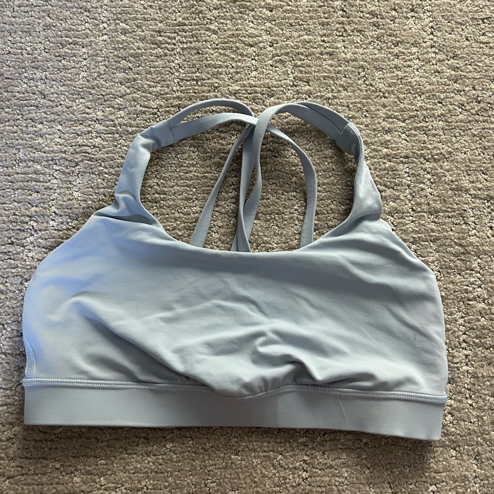Blue lululemon sports bra size 6